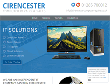 Tablet Screenshot of cirencestercomputerrepairs.co.uk